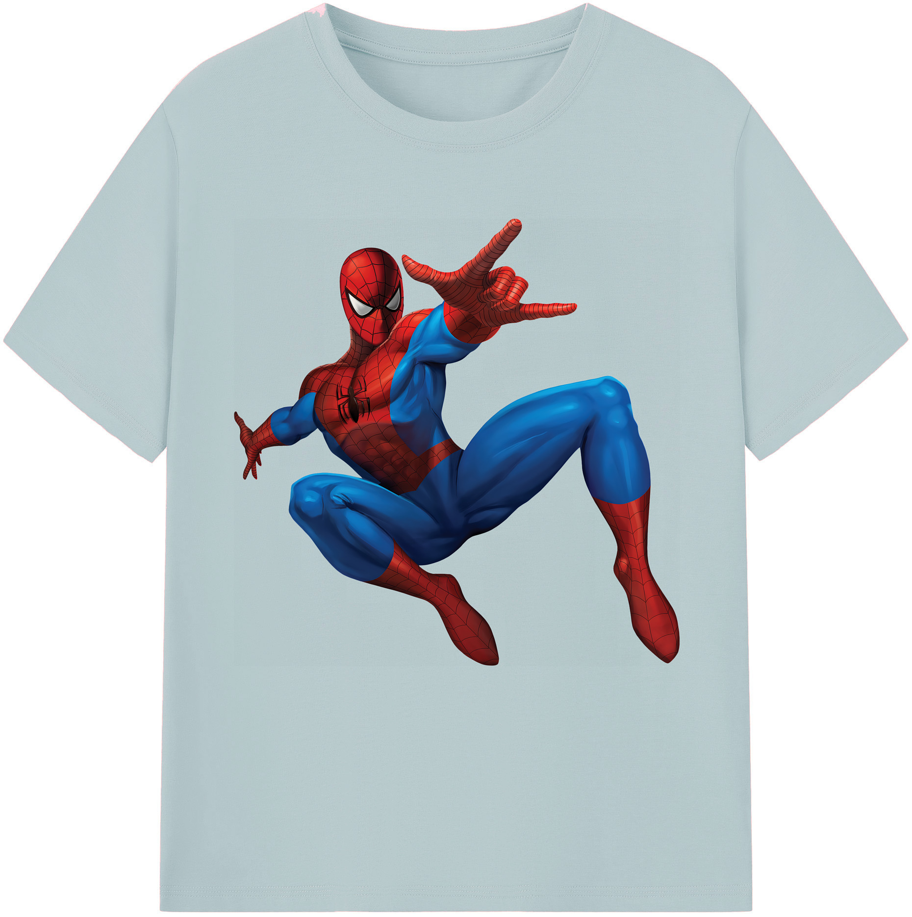 （画像用） Spider Man スパイダーマン 綿100％半袖Tシャツ（フロントプリント）